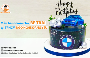 Mẫu bánh kem cho bé trai tại TPHCM ngộ nghĩ, đáng yêu