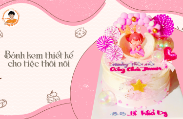 Bánh kem thiết kế cho tiệc thôi nôi