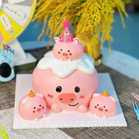 Bánh kem hoạt hình dễ thương cho bé gái