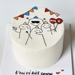 Bánh kem vẽ hình cute dễ thương tặng hội bạn 