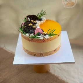 BÁNH MOUSSE CHANH DÂY TRANG TRÍ CỔ ĐIỂN