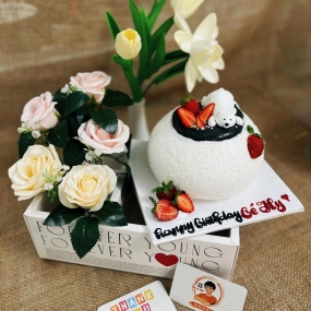 BÁNH KEM CHÚ GẤU BẮC CỰC DỄ THƯƠNG