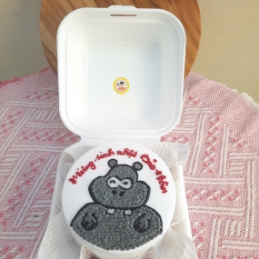 Bánh bento hà mã cute 